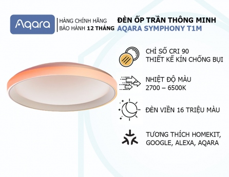 Đèn ốp trần Aqara Symphony Ceiling Light T1M with RGB – Bản Quốc Tế